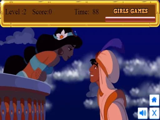 Aladdin aşk öpücüğü