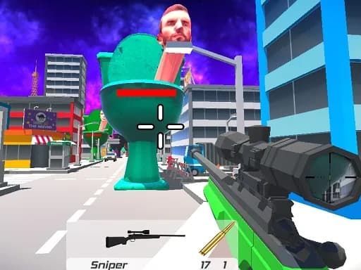 Skibidi Tuvalet FPS Nişancı Hayatta Kalma