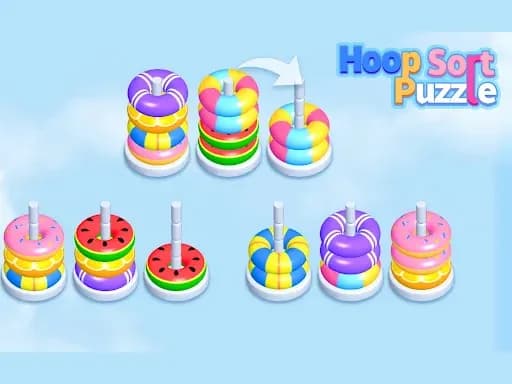 Hoop Stack Sort Puzzle 3D Oyunu